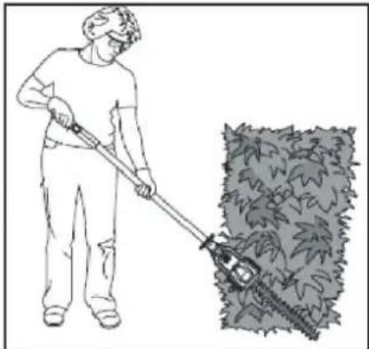 Earthwise LPHT12022 - UTILISATION DU TAILLE-HAIE À MANCHE - 3