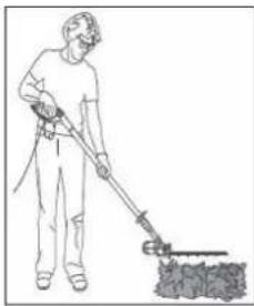 Earthwise CVP41810 - USING THE POLE HEDGE TRIMMER - 4