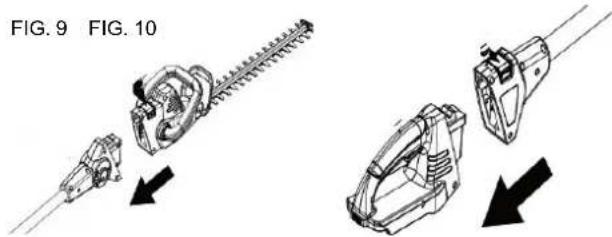 Earthwise CVP41810 - CONVERTING FROM POLE HEDGE TRIMMER TO HEDGE TRIMMER - 1