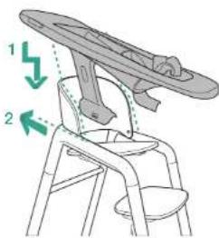 Diagram showing a mechanical device with labeled parts and directional arrows indicating motion or force directions.