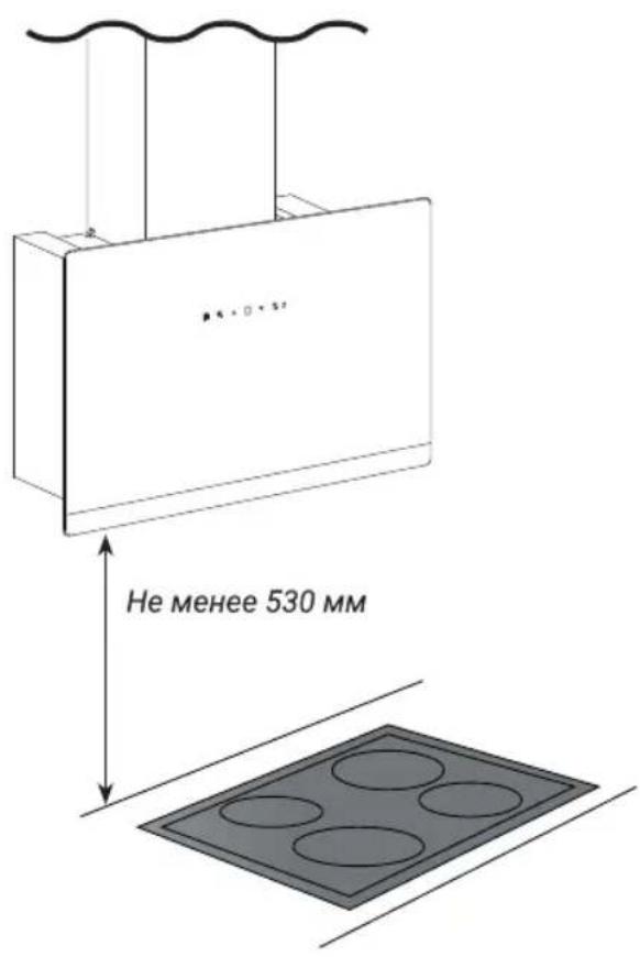 Hiberg VM 6091 B - Вытяжку следует устанавливать, соблюдая следующие правила: - 1