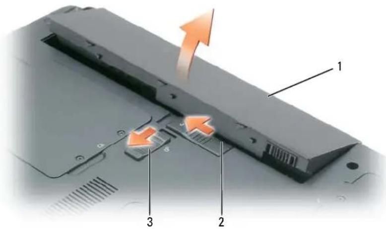 DELL Latitude 120L - Replacing the Battery - 4