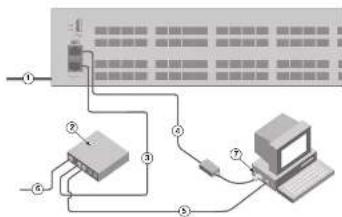 DELL Brocade 6520 - Mise sous tension du commutateur et connexion des câbles au commutateur - 1