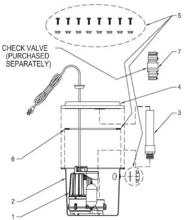 CHECK VALVE (PURCHASED SEPARATELY) 0
