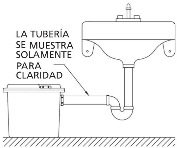 LA TUBERÍA SE MUESTRA SOLAMENTE PARA CLARIDAD
