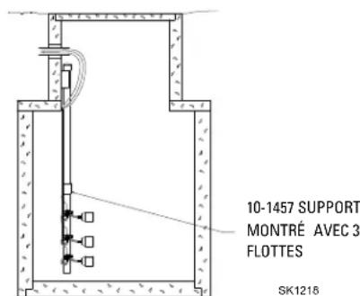 10-1457 SUPPORT MONTRÉ AVEC 3 FLOTTES SK1218