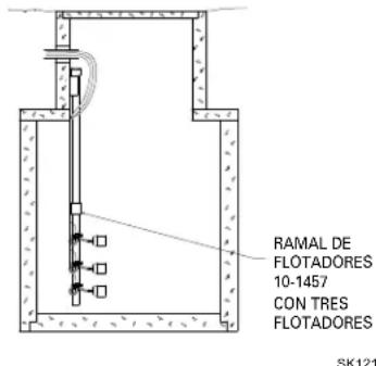 RAMAL DE FLOTADORES 10-1457 CON TRES FLOTADORES SK121