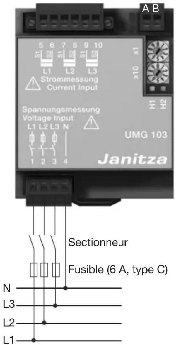 Janitza UMG 103-CBM - Mesure de la tension - 2