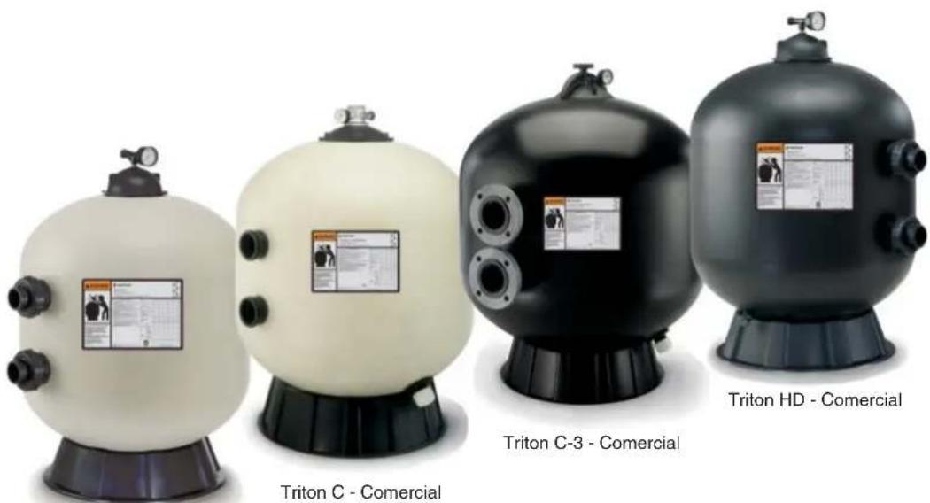 Pentair Triton TR 40 - Filtros de Arena de Montaje Lateral Triton™ HD - 1