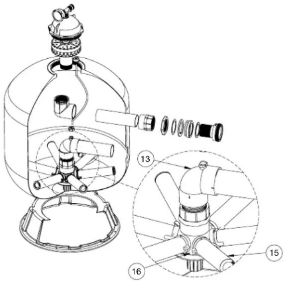 Pentair Triton TR 40 - Les couvercles de 6 pouces des Détails A et B ne sont PAS interchangeables. - 1