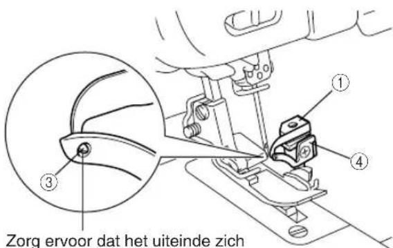 BROTHER 4234DT - Het instellen van het draadwisselstuk - 4