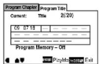 MARANTZ DV-12S1 - Move down to the tracklist window and start entering chapter/title numbers. - 2