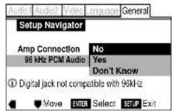 MARANTZ DV-12S1 - Vérifiez si votre amplificateur est compatible avec les signaux audio à 96 kHz. - 1