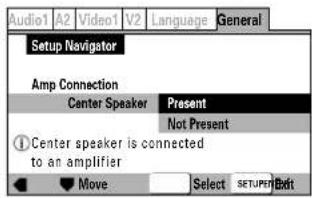 MARANTZ DV-12S2 - Si vous avez sélectionné les raccordements audio à 5,1 canaux au point 6, vérifiez quels haut-parleurs sont raccordés à votre amplificateur. - 1
