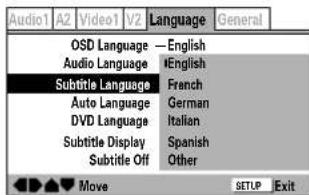 MARANTZ DV-12S2 - • R églage par défaut : English - 1