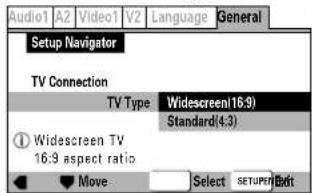 MARANTZ DV-12S2 - Sélectionnez le type de téléviseur dont vous disposez. - 1