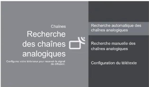 PANASONIC TX-32LSW504S - Recherche des chaînes (ATV analogique et cable) - 1