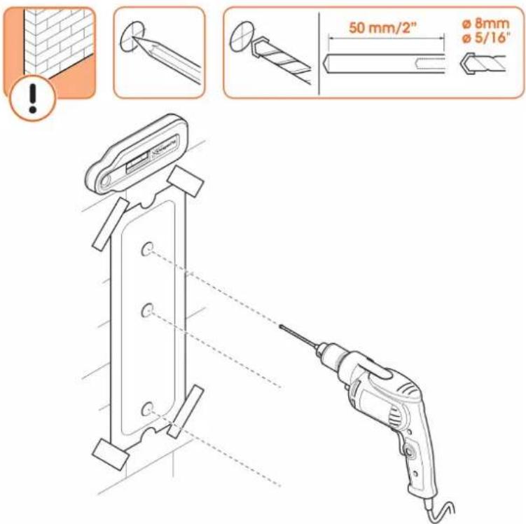 VOGELS TVM 3248 - Mur de béton / brique - 2