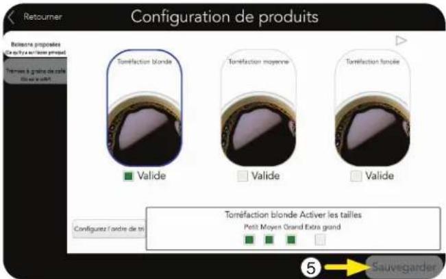 Configuration de produits Torréfaction blonde Valide Torréfaction moyenne Valide Torréfaction funée Valide Torréfaction blonde Activer les tailles Petit Moyen Grand Extra grand Configurez l'ordre de tri Sauvegarder