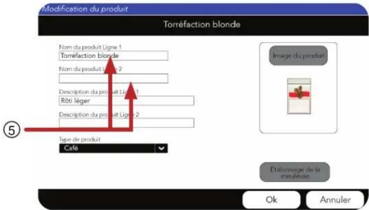 Modification du produit Torréfaction blonde Nom du produit Ligne 1 Torréfaction blonde Nom du produit Ligne 2 Description du produit Ligne 1 Rôti léger Description du produit Ligne 2 Type de produit Café Etaisonnage de la enlulerule Ok Annuler