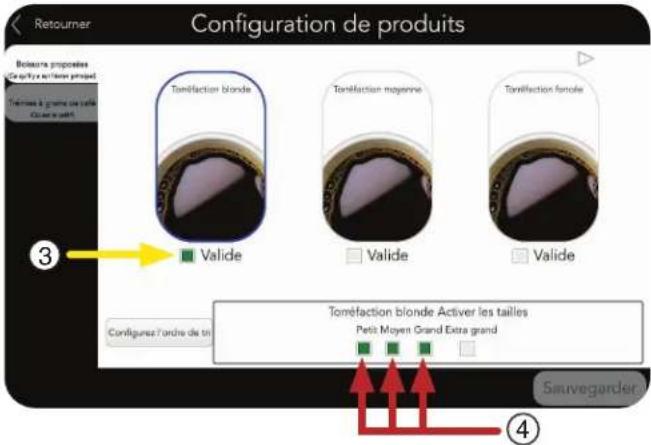 Configuration de produits Belaure propostes (équity) et éditions principal Thèmes à grachte ou partie ouvrés en effet 3 Valide Valide Valide Valide Torréfaction blonde Torréfaction moyenne Torréfaction foutole Torréfaction blonde Activer les tailles Petit Moyen Grand Extra grand Sauvegarder 4