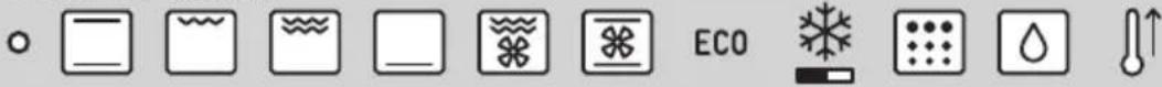 Row of icons representing environmental or safety symbols including water, snow, and CO2