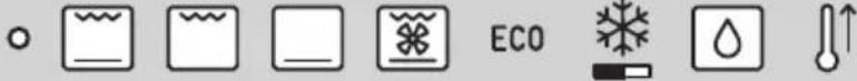 Row of icons representing environmental symbols including water, gas, and eco-friendly elements