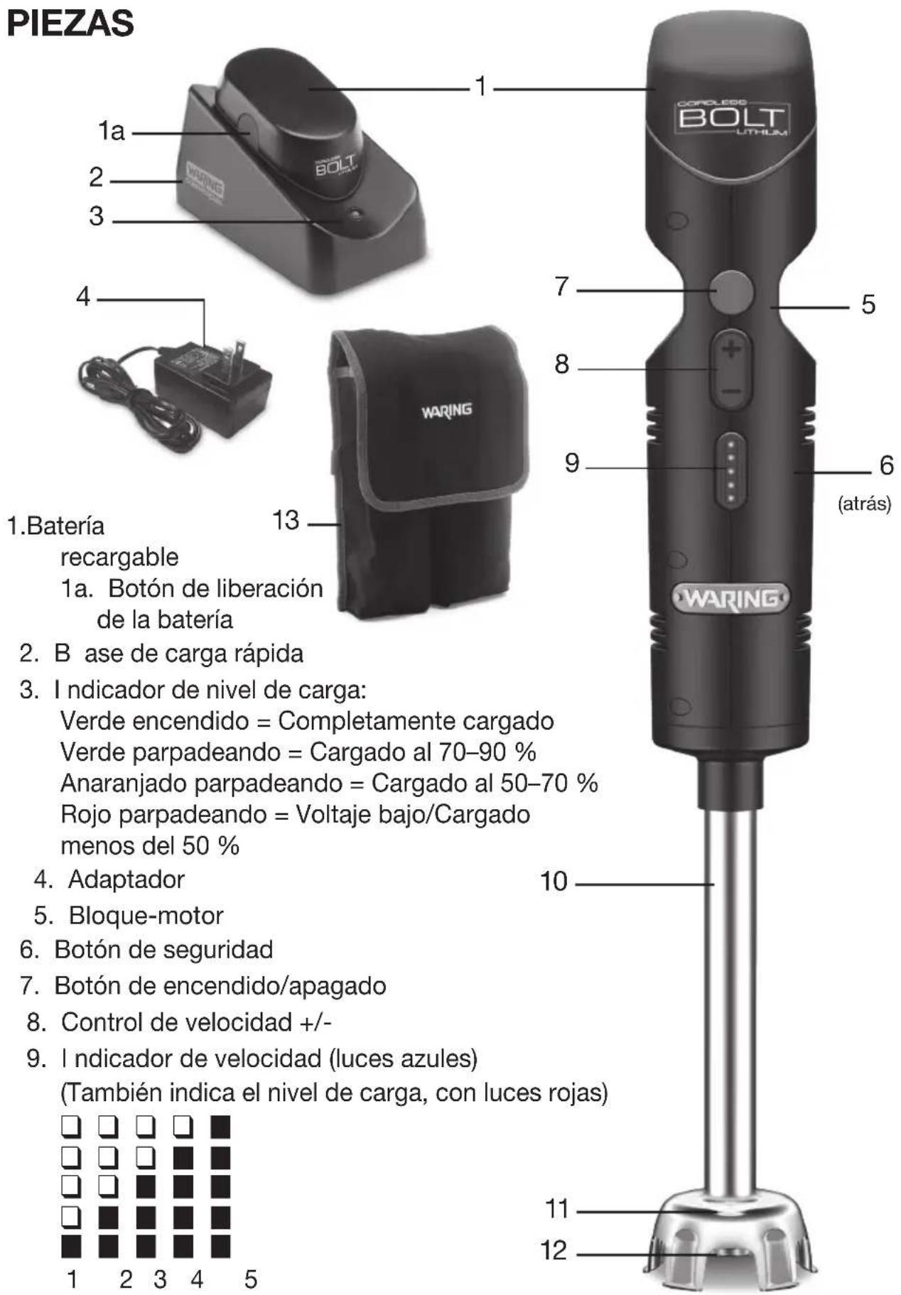 Waring Commercial Bolt WSB38X2 - CARGA - 1