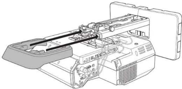 EPSON ELPMB53 - Attach the wall plate cover and end cap - 3