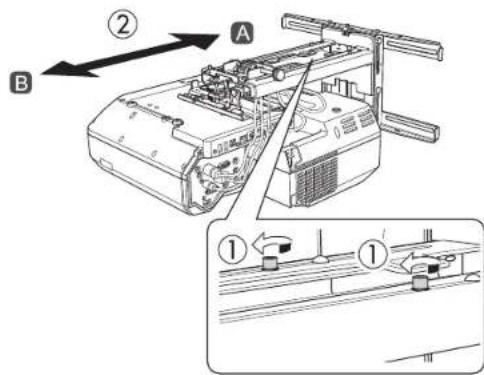 EPSON ELPMB53 - 9Réglez le couillagement vers l'avant/l'arrière - 1