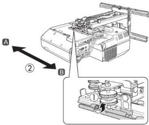 EPSON ELPMB53 - Adjust the horizontal slide - 1