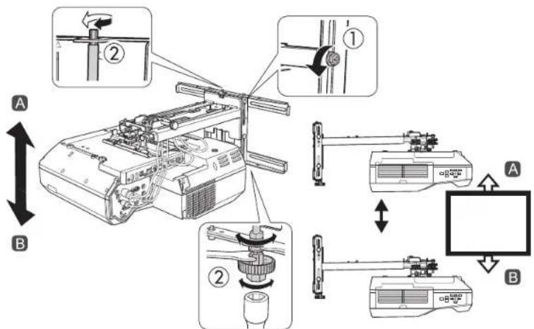 EPSON ELPMB53 - Reglez le coulissement vertical - 1