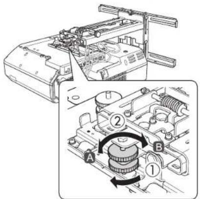 EPSON ELPMB53 - Use the adjustment dial on the top to adjust the vertical tilt - 1
