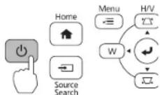 EPSON ELPMB53 - Mettez le projecteur sous tension - 2
