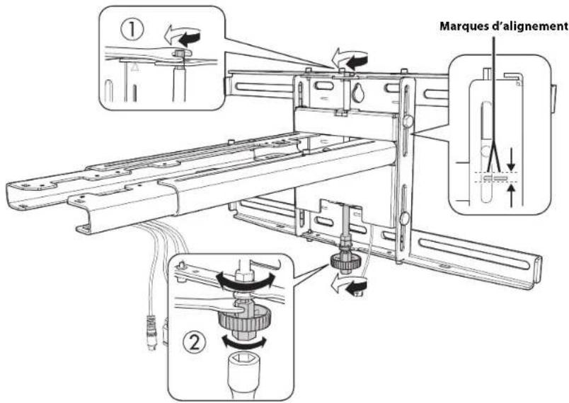 EPSON ELPMB53 - Reglez la position du coulissement vertical du bras - 1