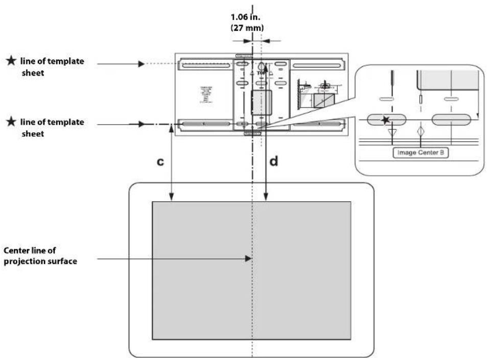 EPSON ELPMB53 - Install the wall plate on the wall - 1