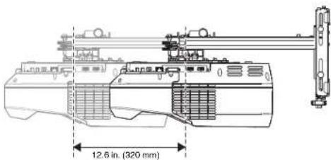 EPSON ELPMB53 - Forward/backward slide adjustment range - 1