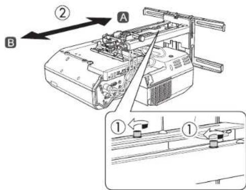 EPSON ELPMB53 - Adjust the forward/backward slide - 1