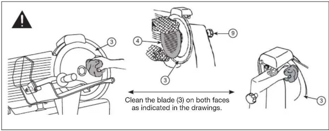 Waring Commercial WCS220SV - BLADE IS SHARP. HANDLE CAREFULLY WHEN CLEANING. - 4