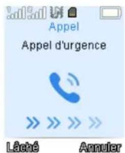 Appel Appel d'urgence Lâché Annuler