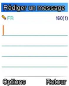 Rédiger un message FR 160(1) Options Retour