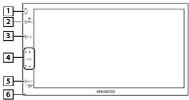 KENWOOD DMX129BT - Funciones de los botones del panel frontal - 1