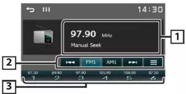 KENWOOD DMX129BT - Utilisation de base de la radio - 1