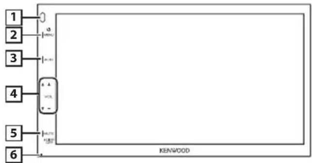 KENWOOD DMX129BT - Fonctions des boutons en façade - 1