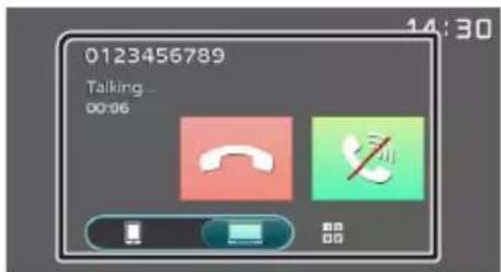 KENWOOD DMX129BT - Operations during a call - 1