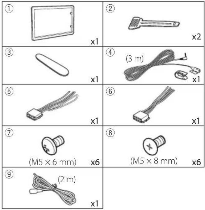 KENWOOD DMX129BT - Accessoires fournis pour I'installation - 1