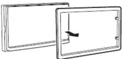 KENWOOD DMX129BT - Removing the trim plate - 2