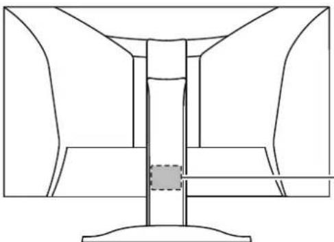 EIZO FlexScan EV2740X - Emplacements des étiquettes de sécurité - 1