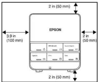 2 in (50 mm) 3.9 in (100 mm) EPSON 2 in (50 mm) 2 in (50 mm)