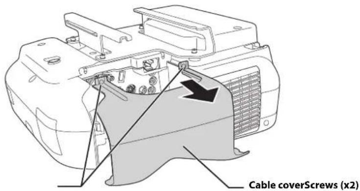 Cable coverScrews (x2)